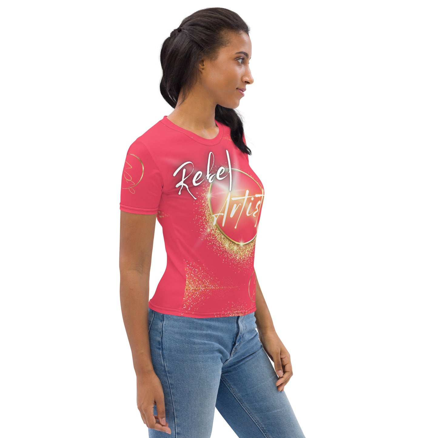 🎨 Unleash Your Rebel Spirit: Female Artist’s Radical Red T-Shirt! 🔥👩‍🎨 Don't miss out – Be a Rebel Artist! 🔥🎨