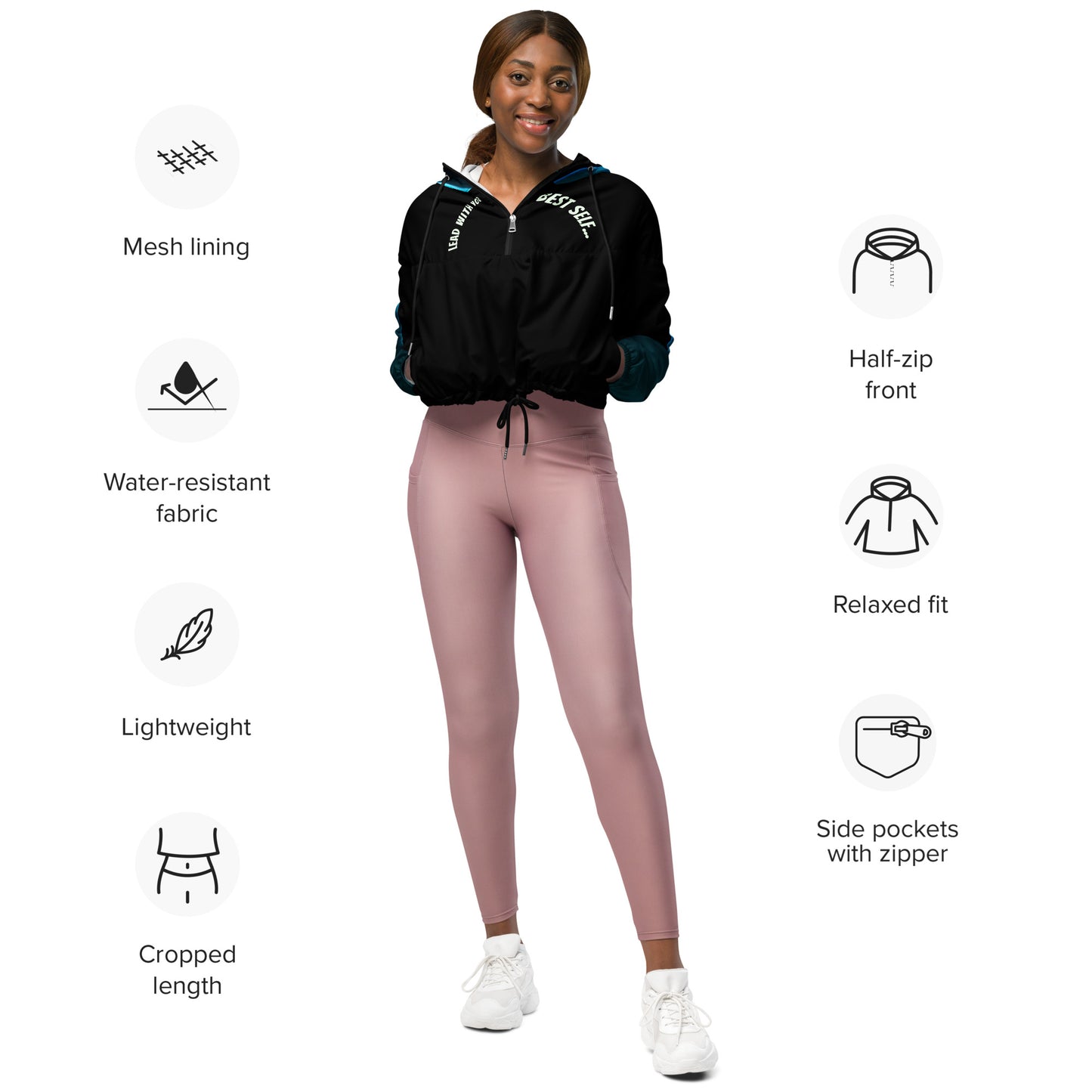 Women’s Aqua SpotlYght Cropped Windbreaker
