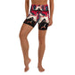 🌊 In a sea of indecision, in trepidatious fear, in a moment of triumph, beyond the curtain lies your truth, your destiny, and your praise. 🌟  Bravo & Roses Bravo & Roses Yoga Shorts for the Female  Artist because artists deserve praise.