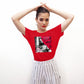 A bold and stylish Unisex Artist Vulnerable Warrior T-Shirt in Classic design, specifically crafted for Female Artists The shirt features empowering graphics, celebrating authenticity on stage and fierce warrior strength off stage. Perfect for making a statement in the world of art and beyond.