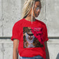 A bold and stylish Unisex Artist Vulnerable Warrior T-Shirt in Fresco design, specifically crafted for Black Female Artists (BFA). The shirt features empowering graphics, celebrating authenticity on stage and fierce warrior strength off stage. Perfect for making a statement in the world of art and beyond.