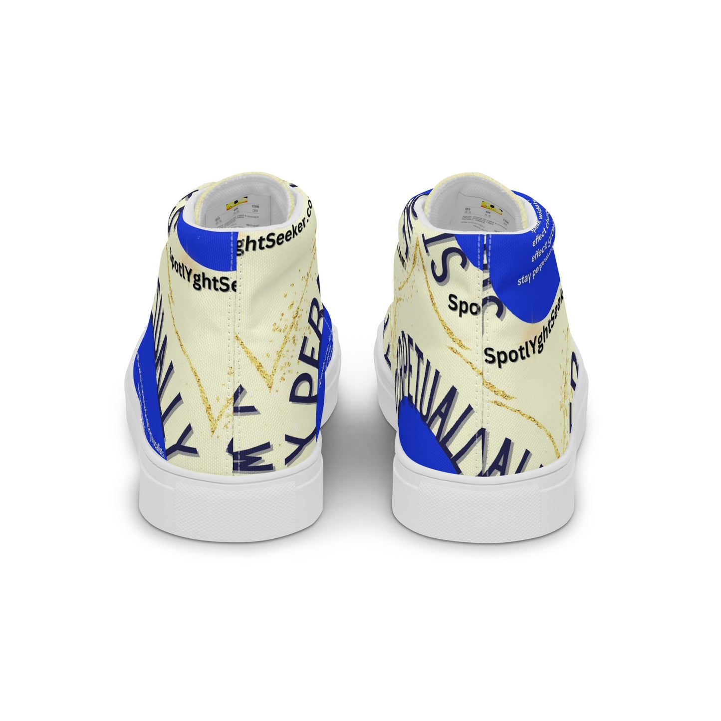 Perpetually Woke Artist Men’s High Top Canvas Shoes