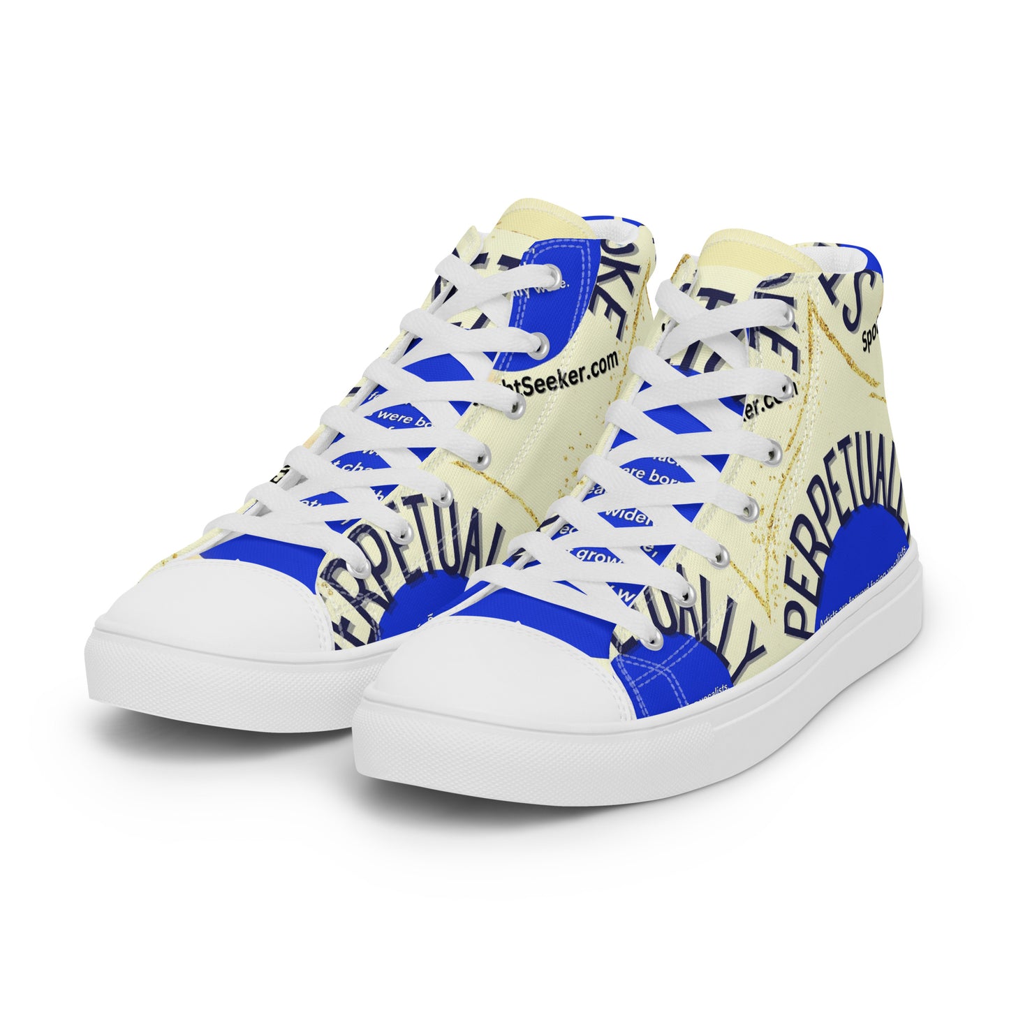 Perpetually Woke Artist Men’s High Top Canvas Shoes
