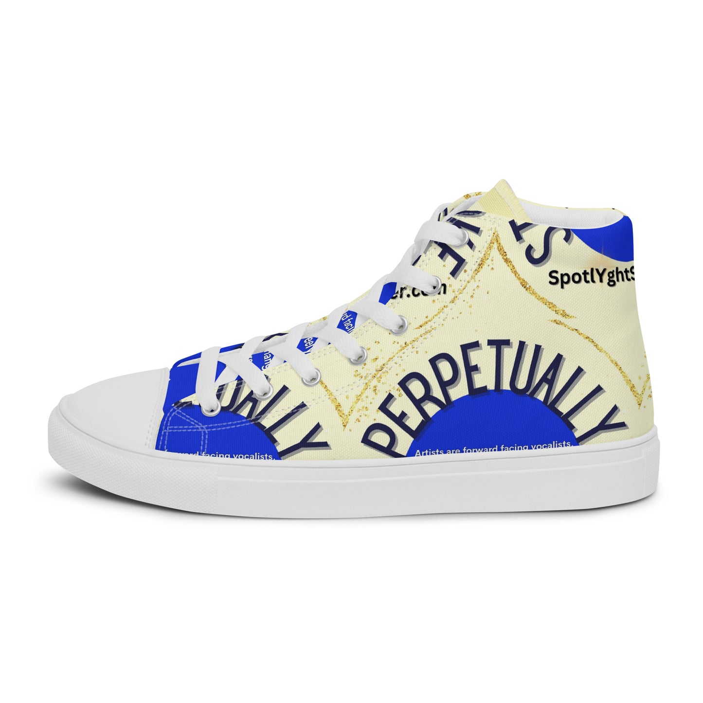 Perpetually Woke Artist Men’s High Top Canvas Shoes
