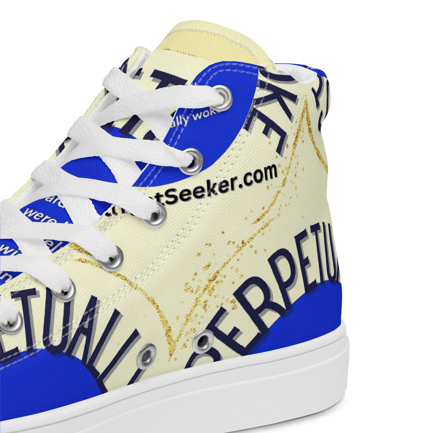 Perpetually Woke Artist Men’s High Top Canvas Shoes