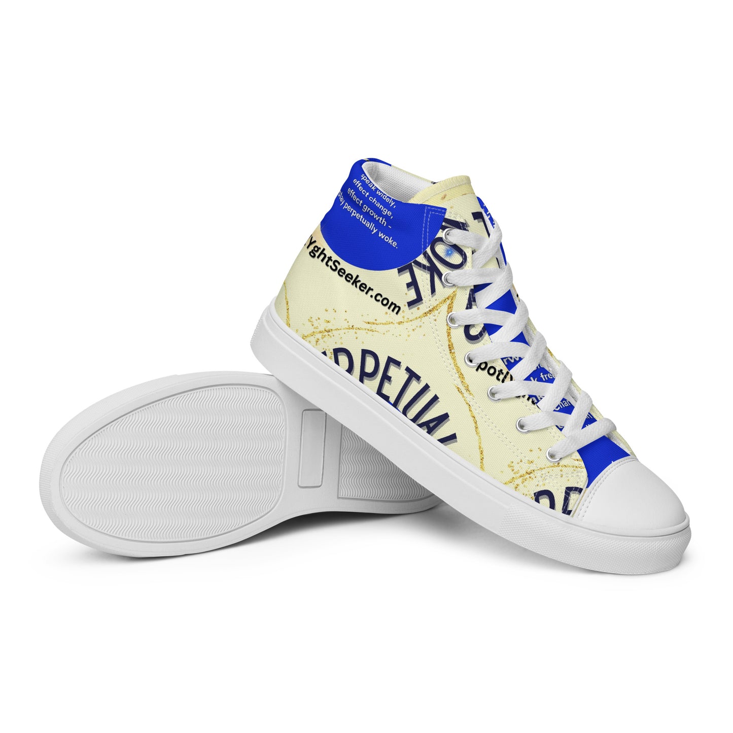 Perpetually Woke Artist Men’s High Top Canvas Shoes