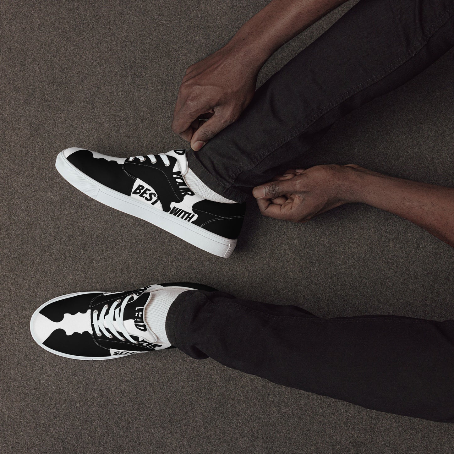 LBS Men’s Lace-Up Canvas Shoes - White