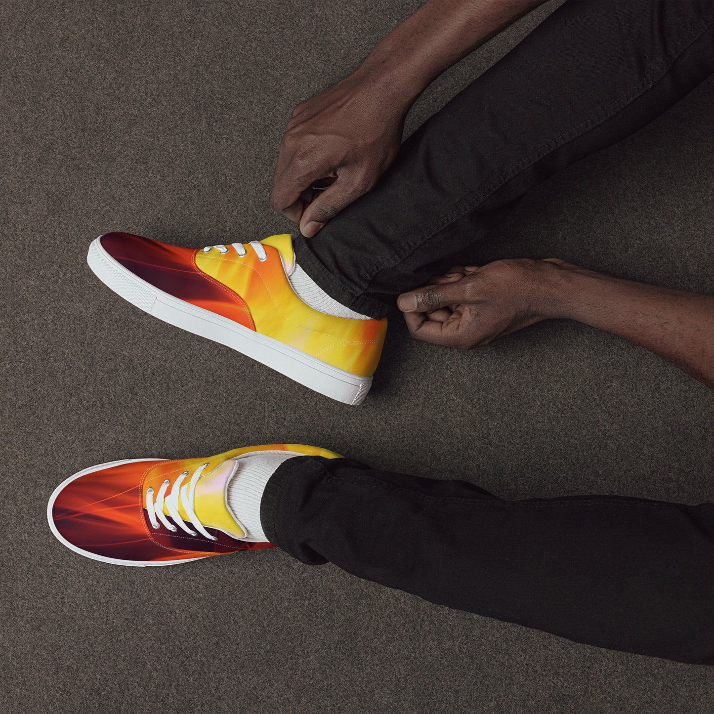 Artist on Fire Men’s Lace-Up Canvas Shoes