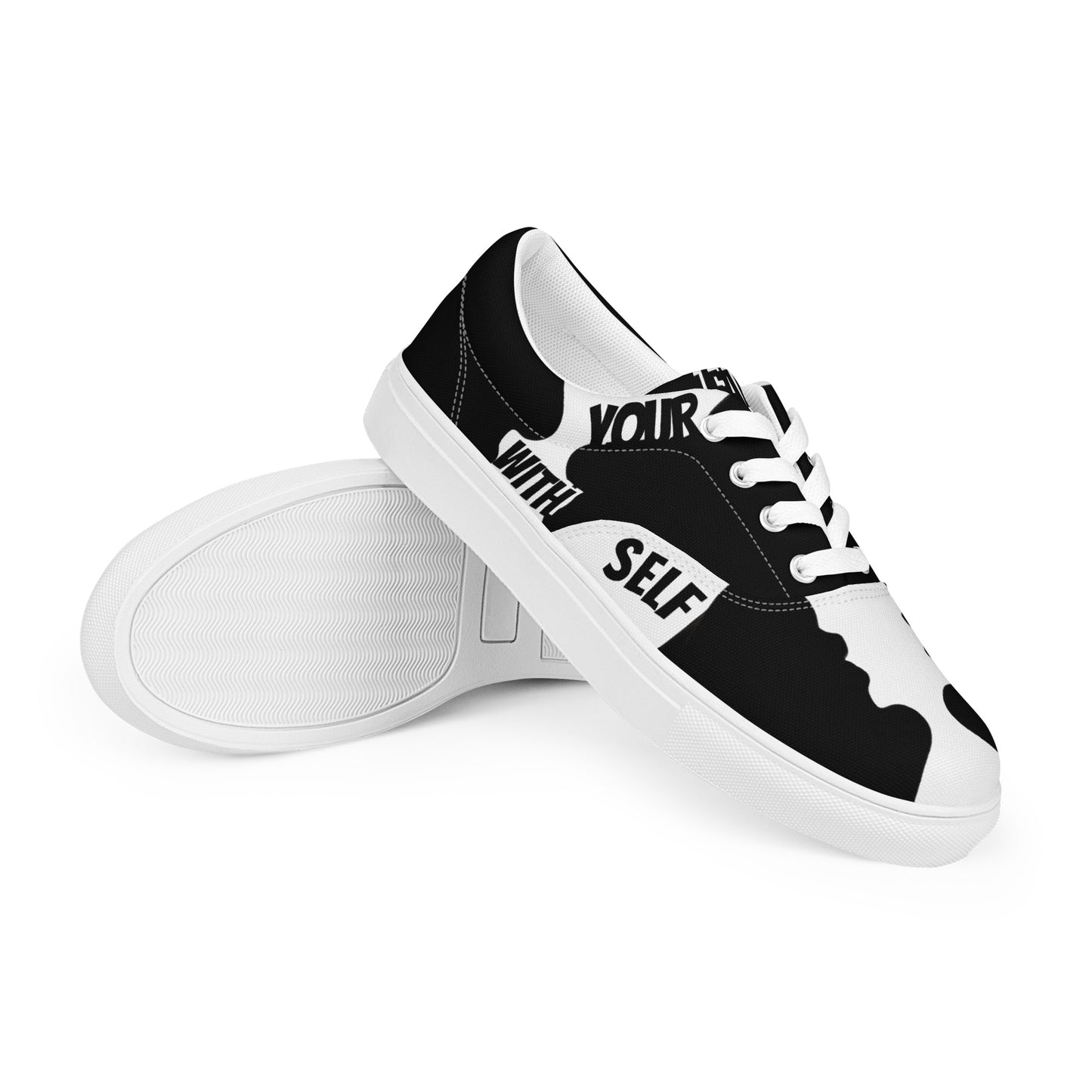 LBS Men’s Lace-Up Canvas Shoes - White