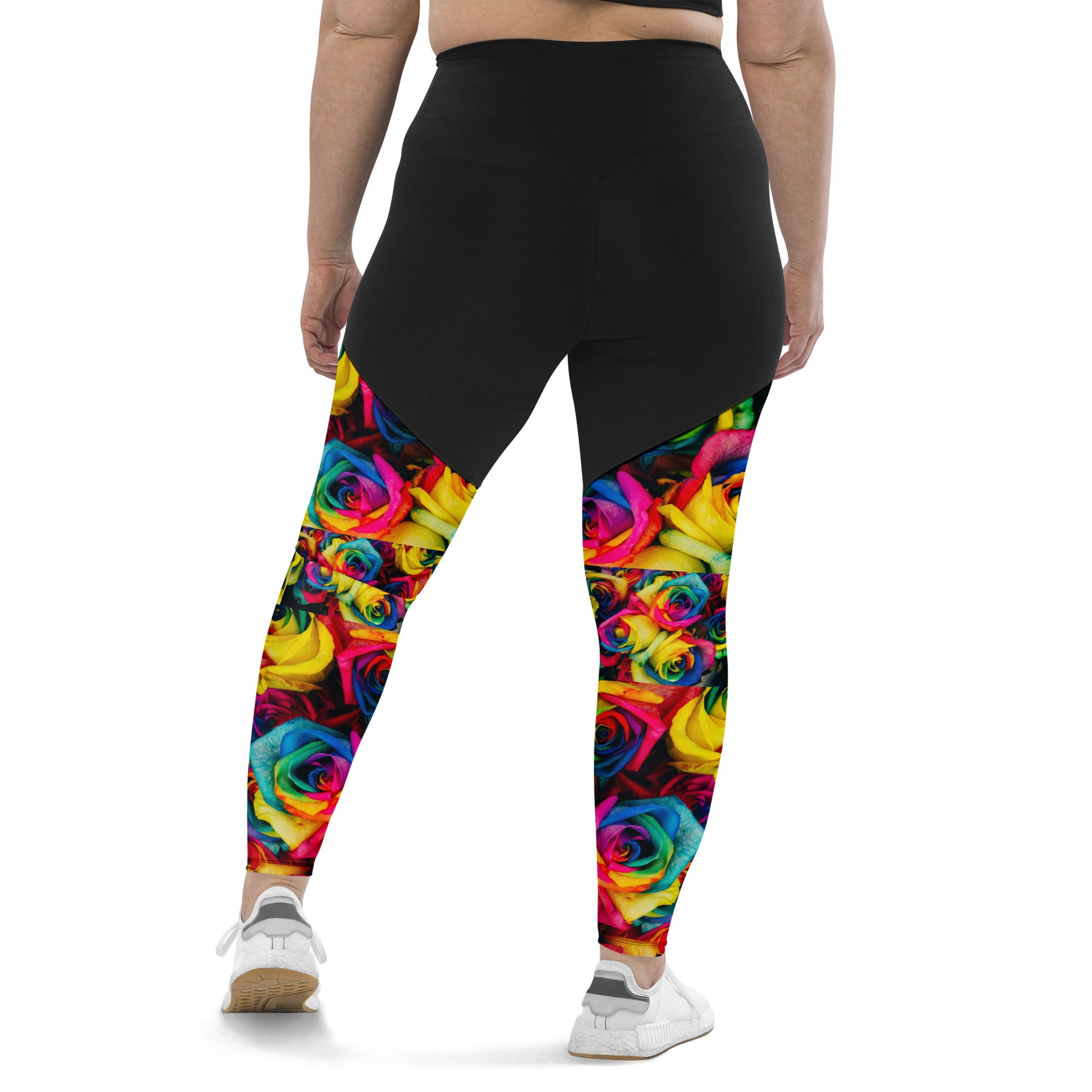 Emote Merch from SpotlYght Seeker - from the Bravo and Roses Collection the Moonlight & Roses Sports Leggings Plus Size for the Female  Artist because artists deserve praise.