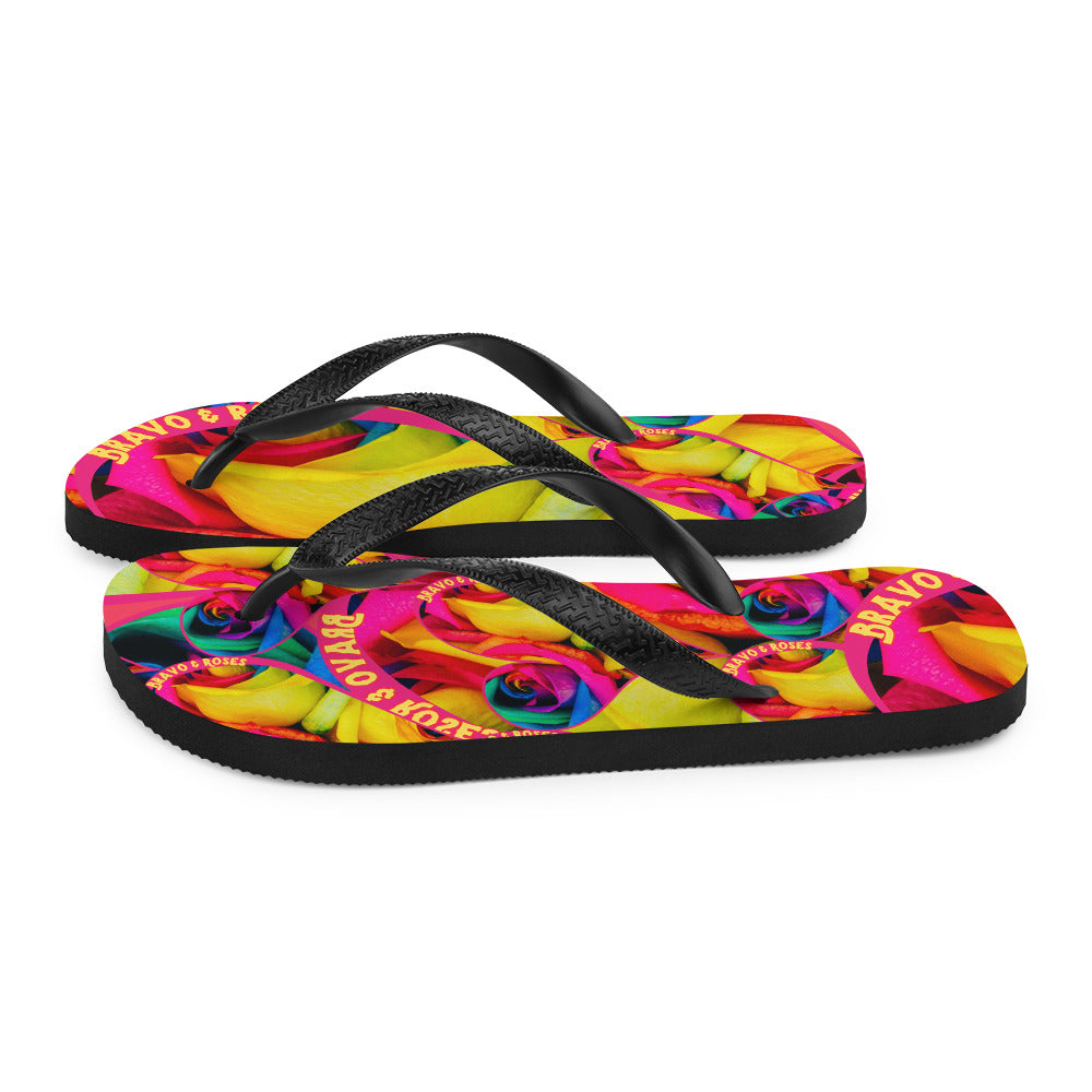 Bravo & Roses Bouquet Flip-Flops