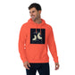 Image of the Cat Call Unisex Fitted Eco Hoodie - 'Dos Gotos Dos Gatos' design, a comfortable and stylish hoodie symbolizing artistic spotlight birthright, featuring an artistic portrayal of two cats. Crafted from eco-friendly materials. 🐱🎨