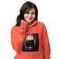 Image of the Cat Call Unisex Fitted Eco Hoodie - 'Woke Kitty' design, a comfortable and stylish hoodie celebrating the connection between artistic awareness and feline charm. Crafted from eco-friendly materials. 🎨😺