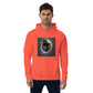 Image of the Cat Call Unisex Fitted Eco Hoodie showcasing the 'Coolio' design. A fashionable hoodie featuring a unique cat-themed illustration, perfect for those who love both cats and art. Crafted from eco-friendly materials.