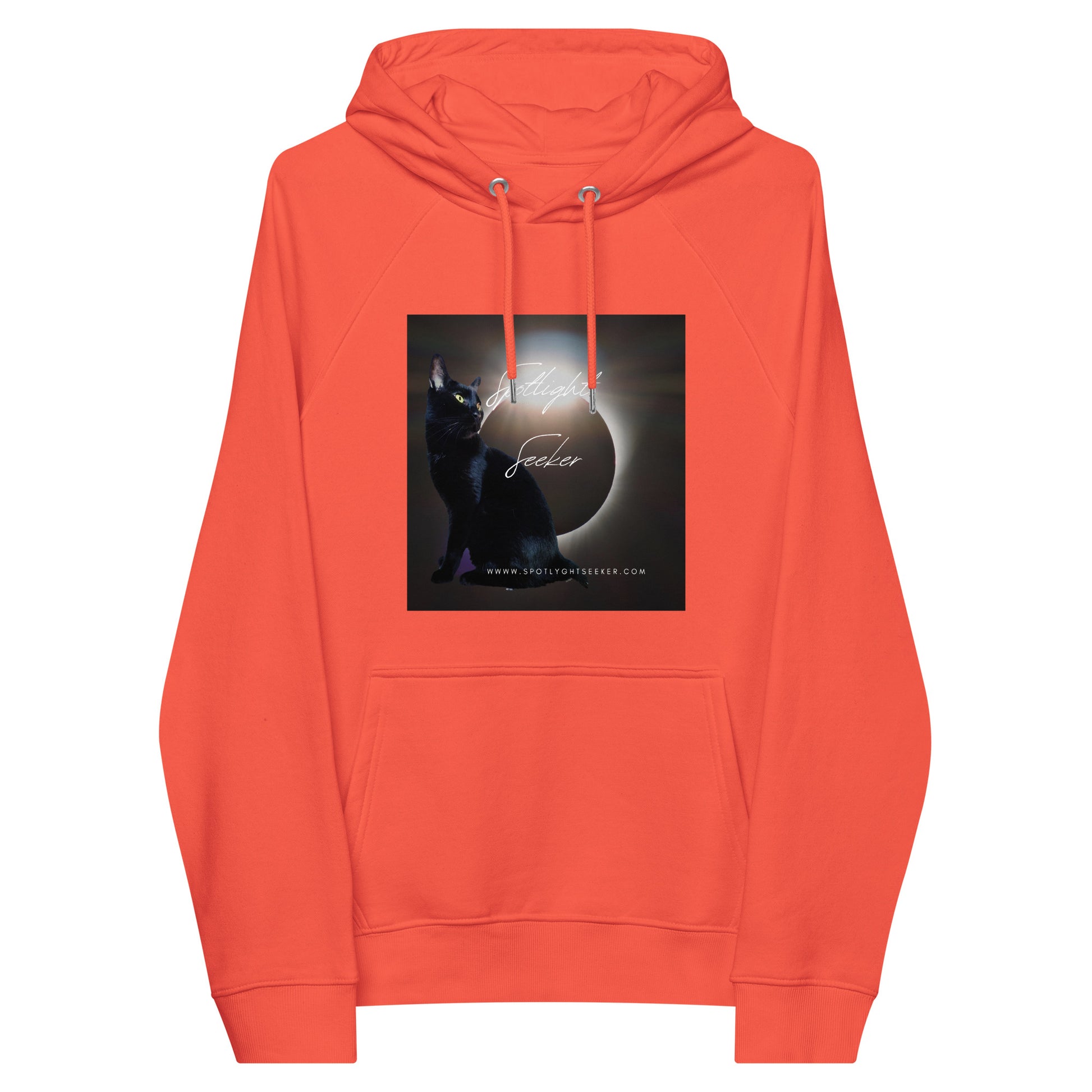 Image of the Cat Call Unisex Fitted Eco Hoodie - 'You Talkin to Me?' design, a stylish and comfortable hoodie representing artists' spotlight claim, featuring an intriguing artistic motif. Crafted from eco-friendly materials. 🎨🗣️