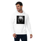 Image of the Cat Call Unisex Fitted Eco Hoodie - 'A Calling' design, a comfortable and stylish hoodie reflecting the theme of artists claiming their birthright in the spotlight. Crafted from eco-friendly materials. 🎨🌟