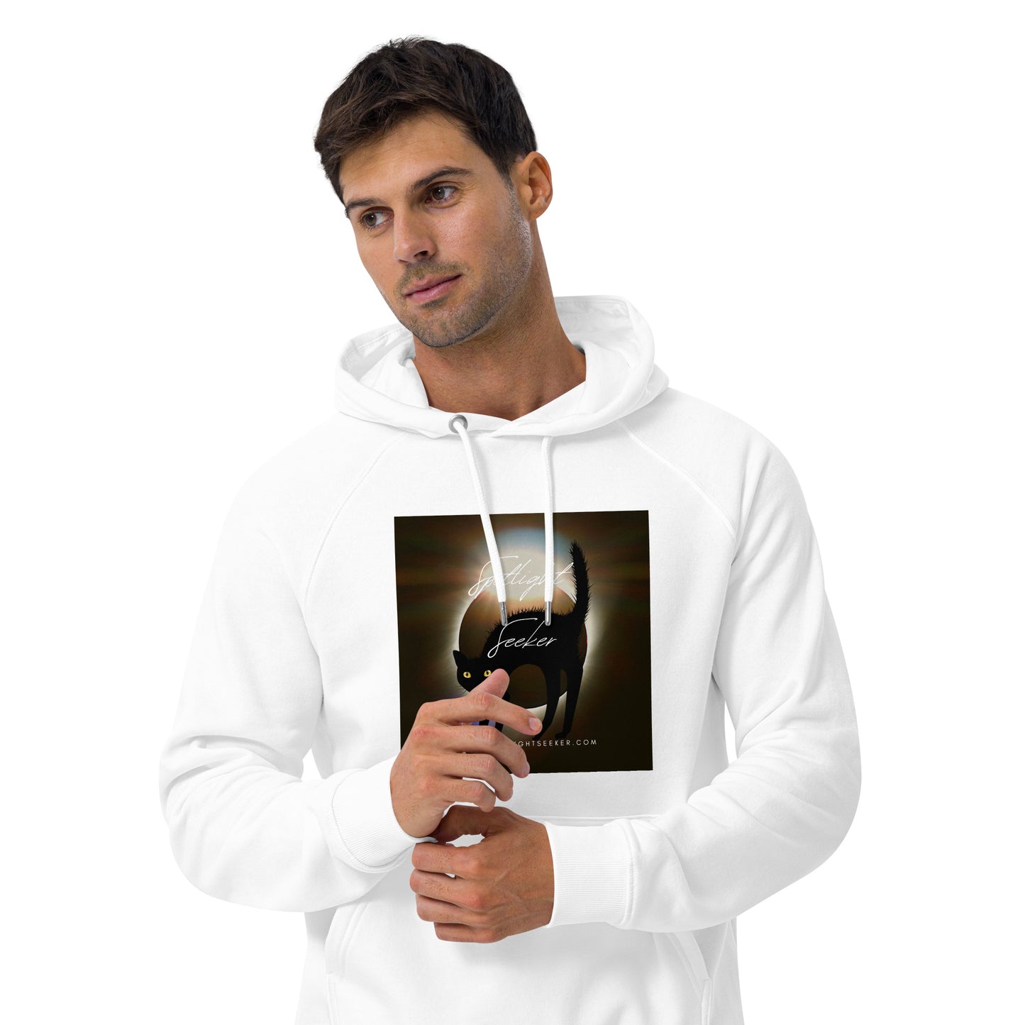Cat Call Unisex Fitted Eco Hoodie - Woke Kitty