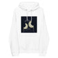 Image of the Cat Call Unisex Fitted Eco Hoodie - 'Dos Gotos Dos Gatos' design, a comfortable and stylish hoodie symbolizing artistic spotlight birthright, featuring an artistic portrayal of two cats. Crafted from eco-friendly materials. 🐱🎨