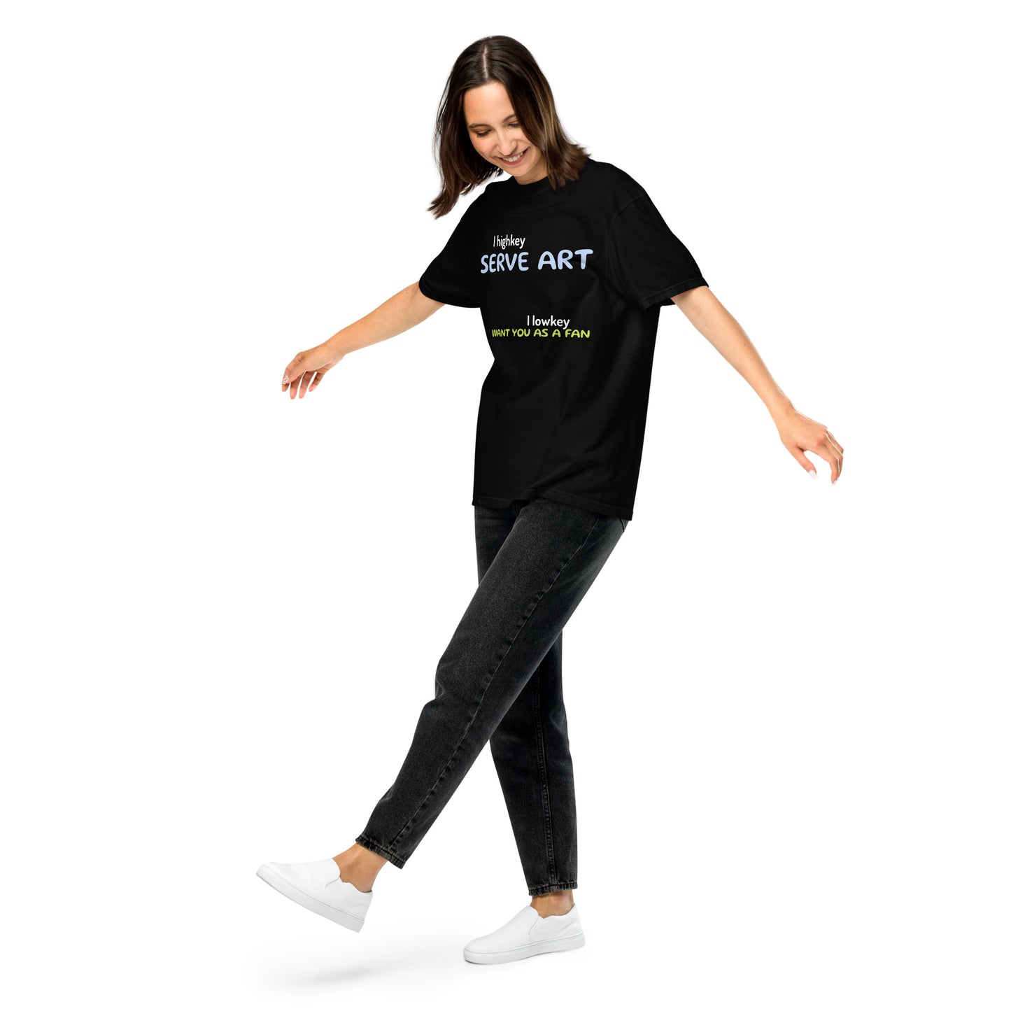 Discover the "I Serve Art" Tee from the Let 'Em Know Collection. Bold, clever texts that speak volumes and turn chance meetings into your next biggest fans. Let 'em know who you are, and watch your squad grow!