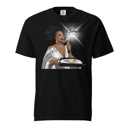 I Serve Art Silver Goddess Heavyweight Unisex T-Shirt