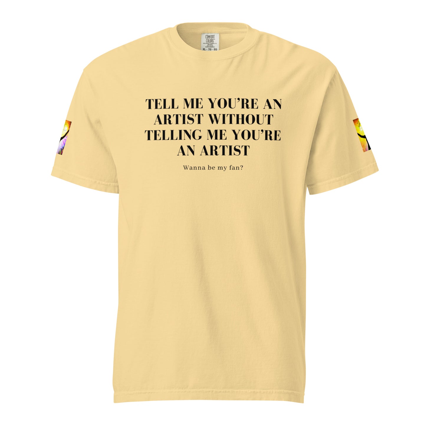 Tell 'Em/Fan Heavyweight Unisex T-Shirt w/Signature SpotlYght Tags - Yellow