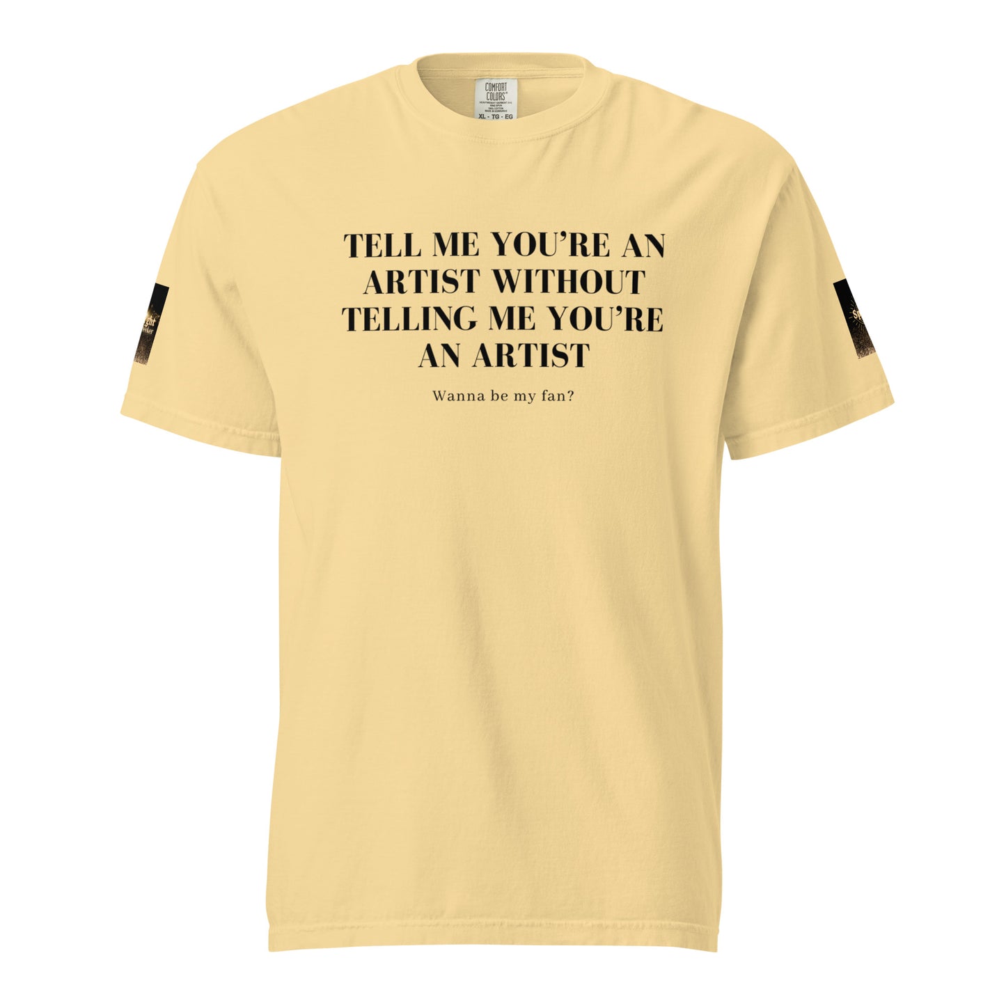 Tell 'Em/Fan Heavyweight Unisex T-Shirt w/Signature SpotlYght Tags - Black