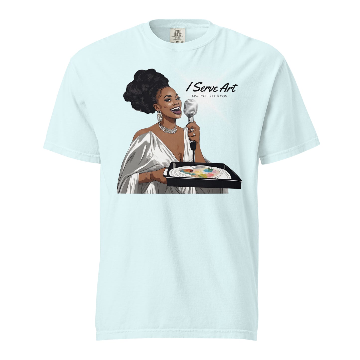 I Serve Art Silver Goddess Heavyweight Unisex T-Shirt