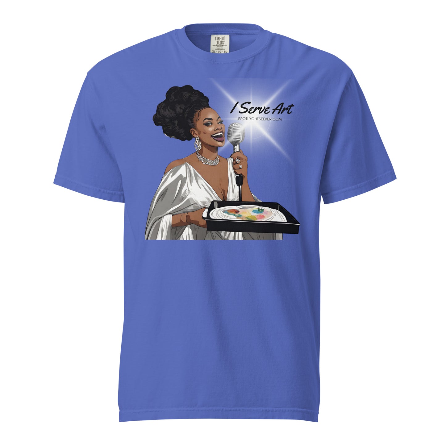 I Serve Art Silver Goddess Heavyweight Unisex T-Shirt