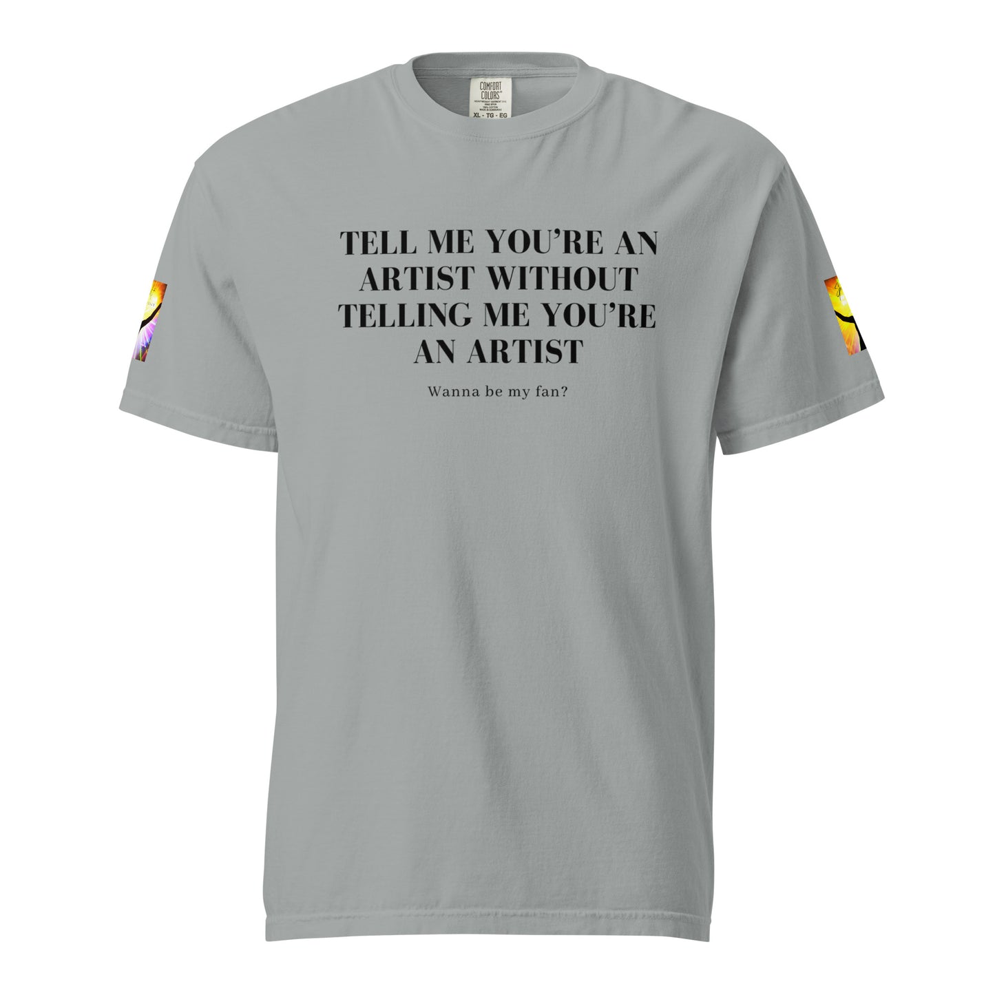 Tell 'Em/Fan Heavyweight Unisex T-Shirt w/Signature SpotlYght Tags - Yellow