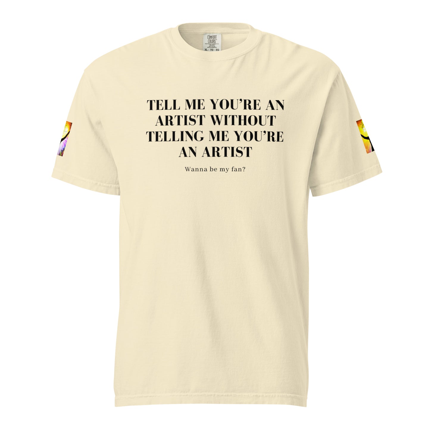 Tell 'Em/Fan Heavyweight Unisex T-Shirt w/Signature SpotlYght Tags - Yellow