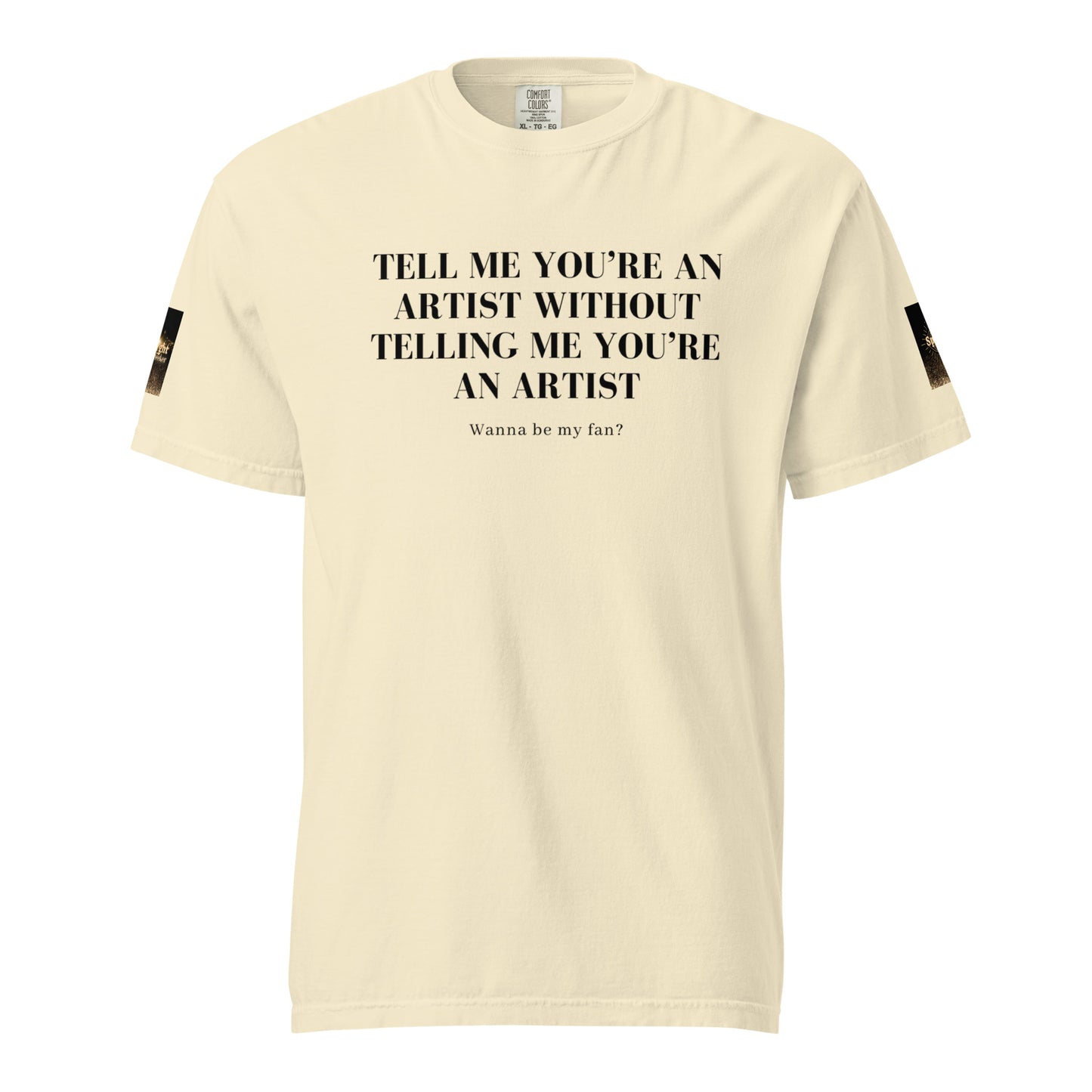 Tell 'Em/Fan Heavyweight Unisex T-Shirt w/Signature SpotlYght Tags - Black