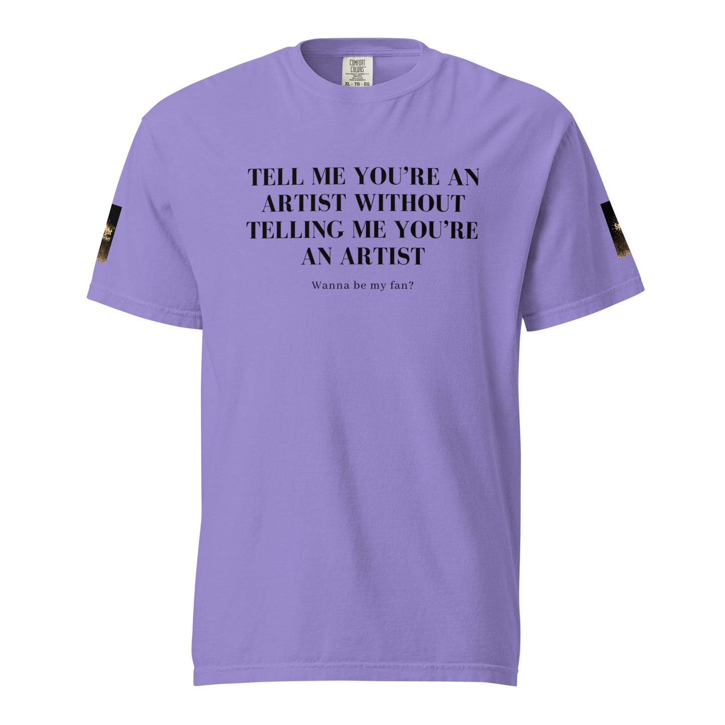 Tell 'Em/Fan Heavyweight Unisex T-Shirt w/Signature SpotlYght Tags - Black