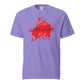 “Stan Me, Artist in Residence” tees featuring paint splatter designs, blending artistic creativity with stan culture. Available in 8 unique styles. Perfect for artists looking to attract fans and gigs. purple