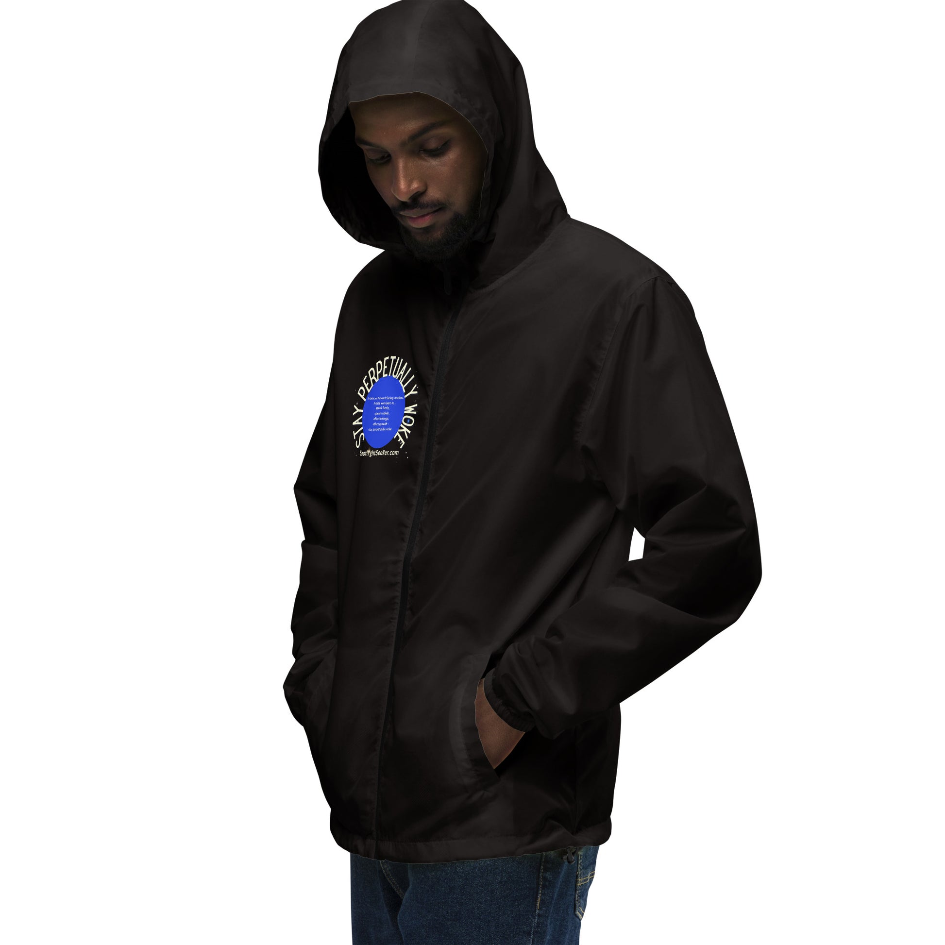 Stay Perpetually Woke' Artist Windbreaker - Embodying creativity, confidence, and artistic expression.