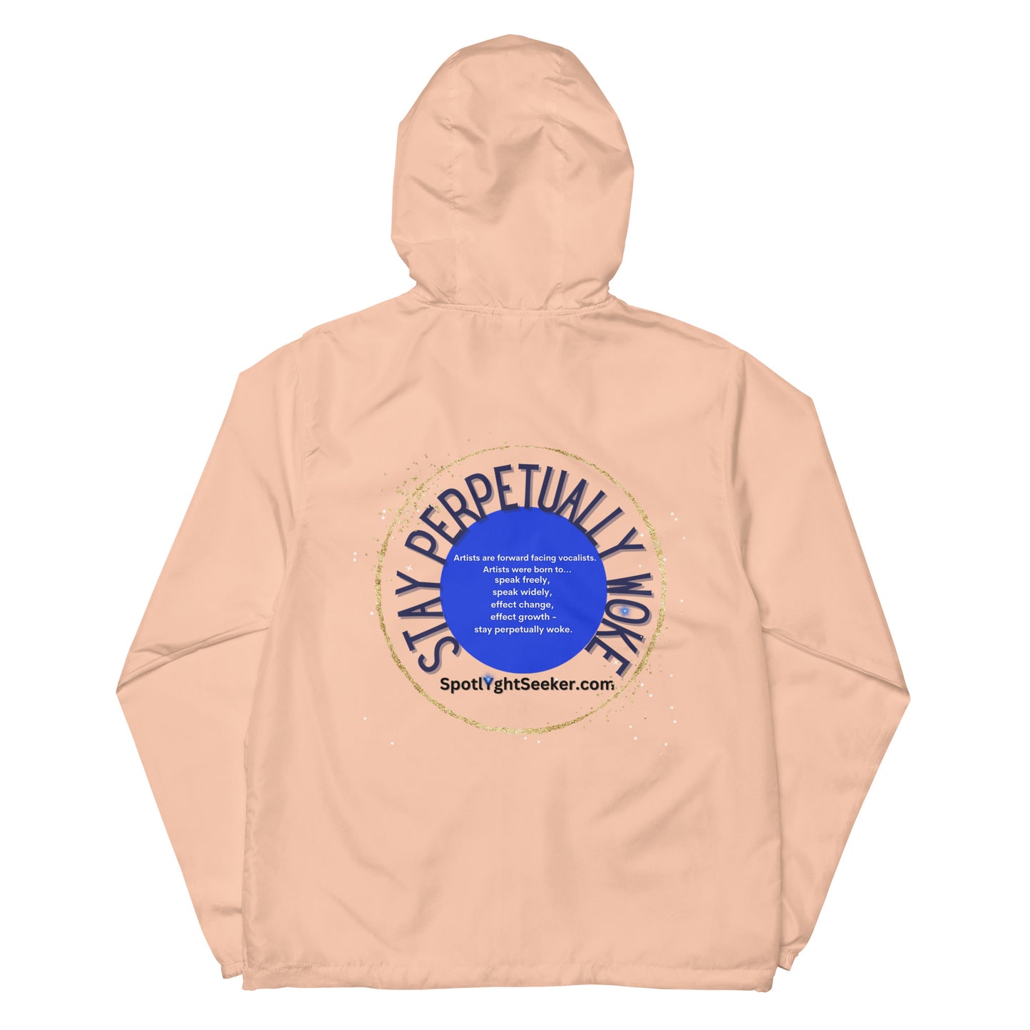 Stay Perpetually Woke' Artist Windbreaker - Embodying creativity, confidence, and artistic expression.