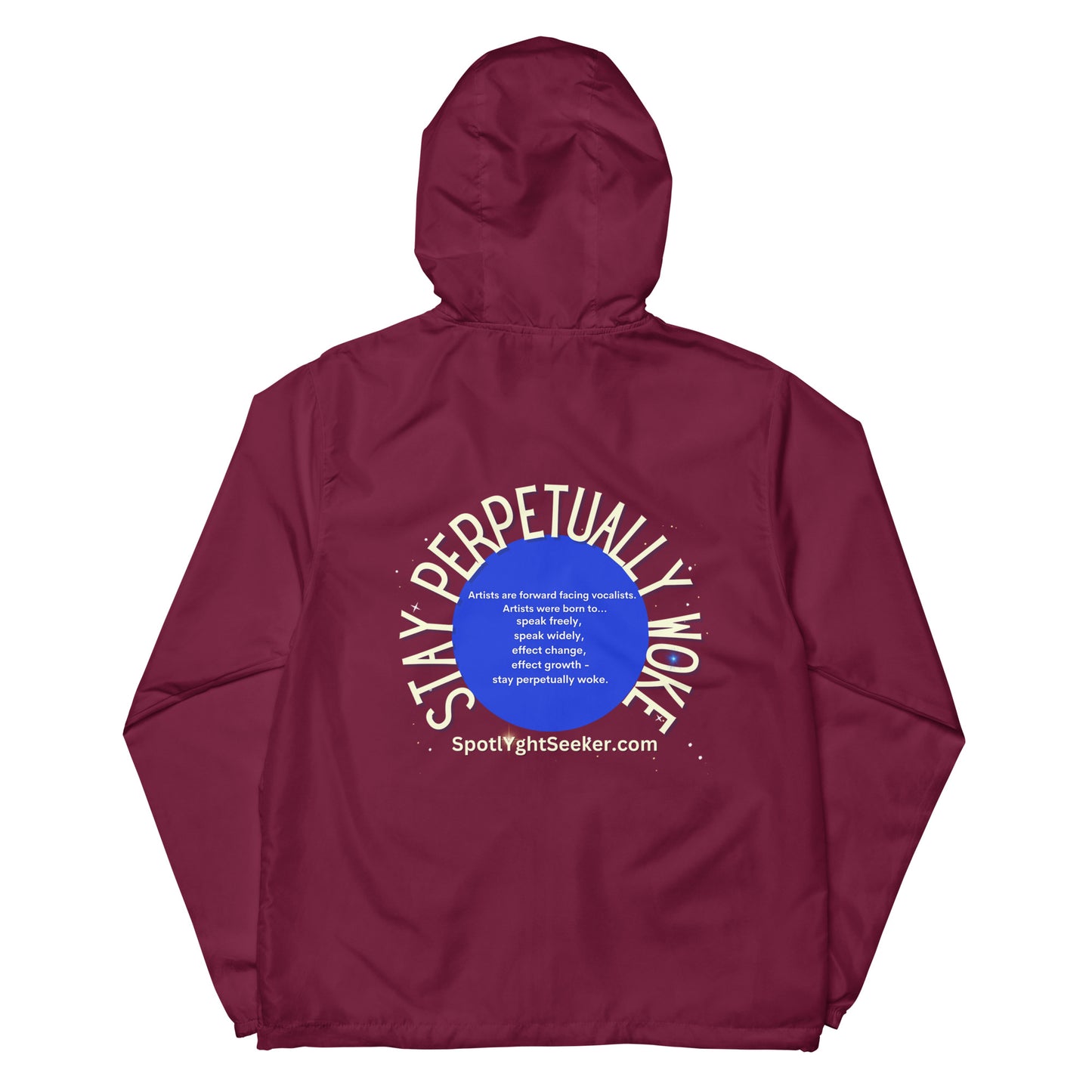 Stay Perpetually Woke' Artist Windbreaker - Embodying creativity, confidence, and artistic expression.
