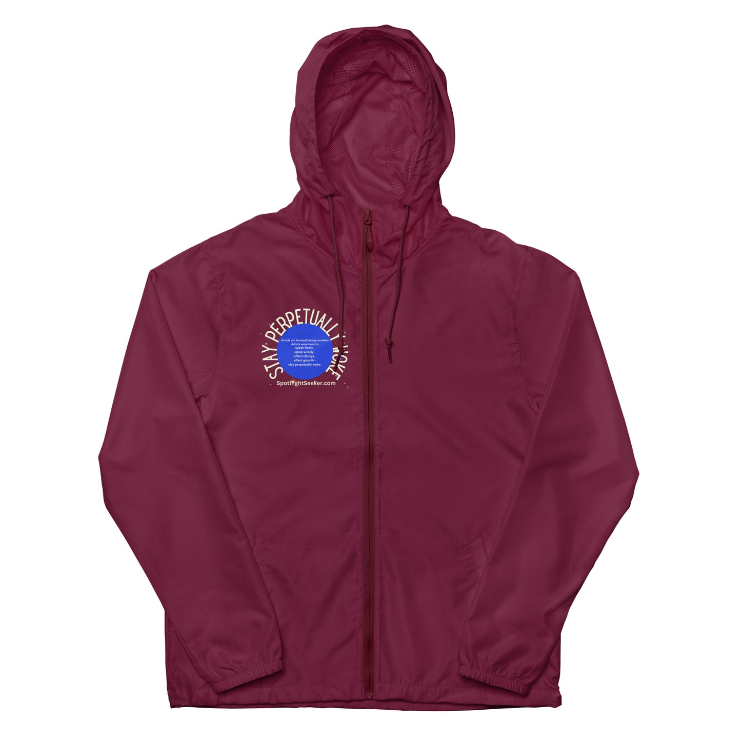 Stay Perpetually Woke Unisex Lightweight Zip Up Windbreaker - Dark Colors