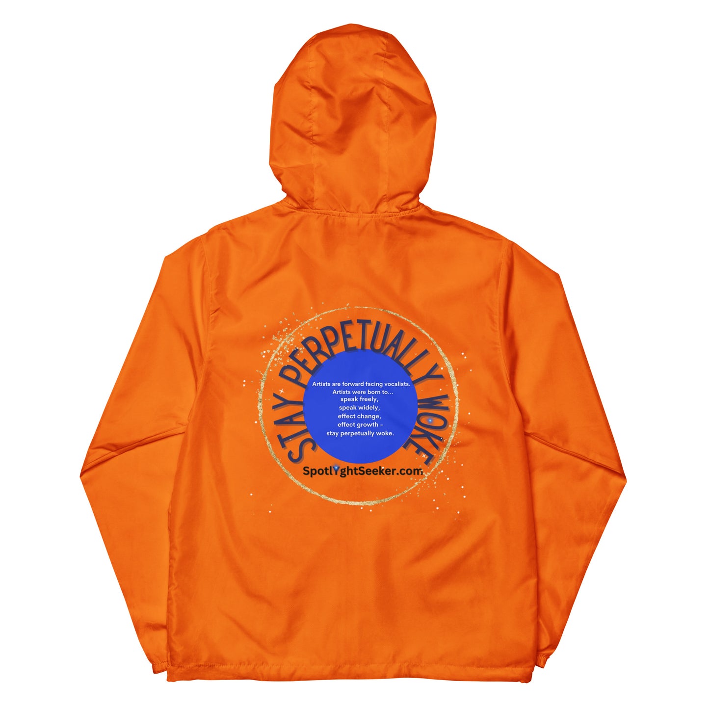 Stay Perpetually Woke' Artist Windbreaker - Embodying creativity, confidence, and artistic expression.