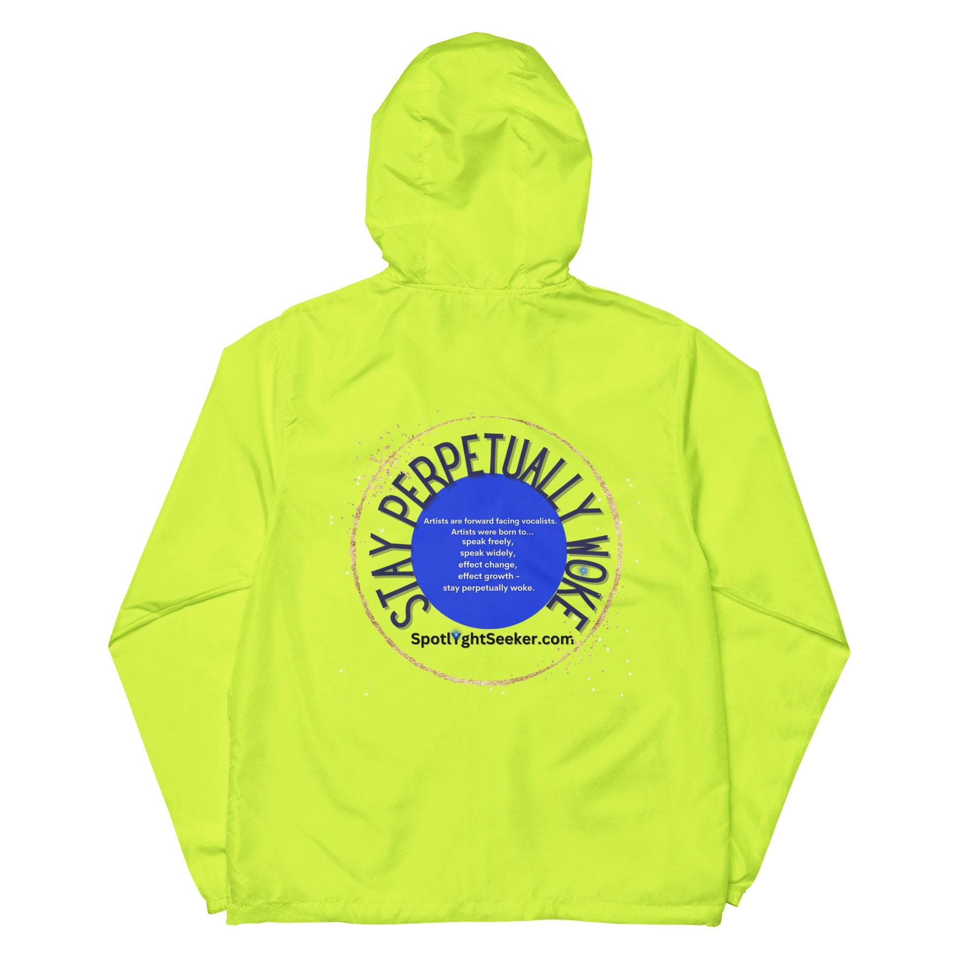 Stay Perpetually Woke' Artist Windbreaker - Embodying creativity, confidence, and artistic expression.