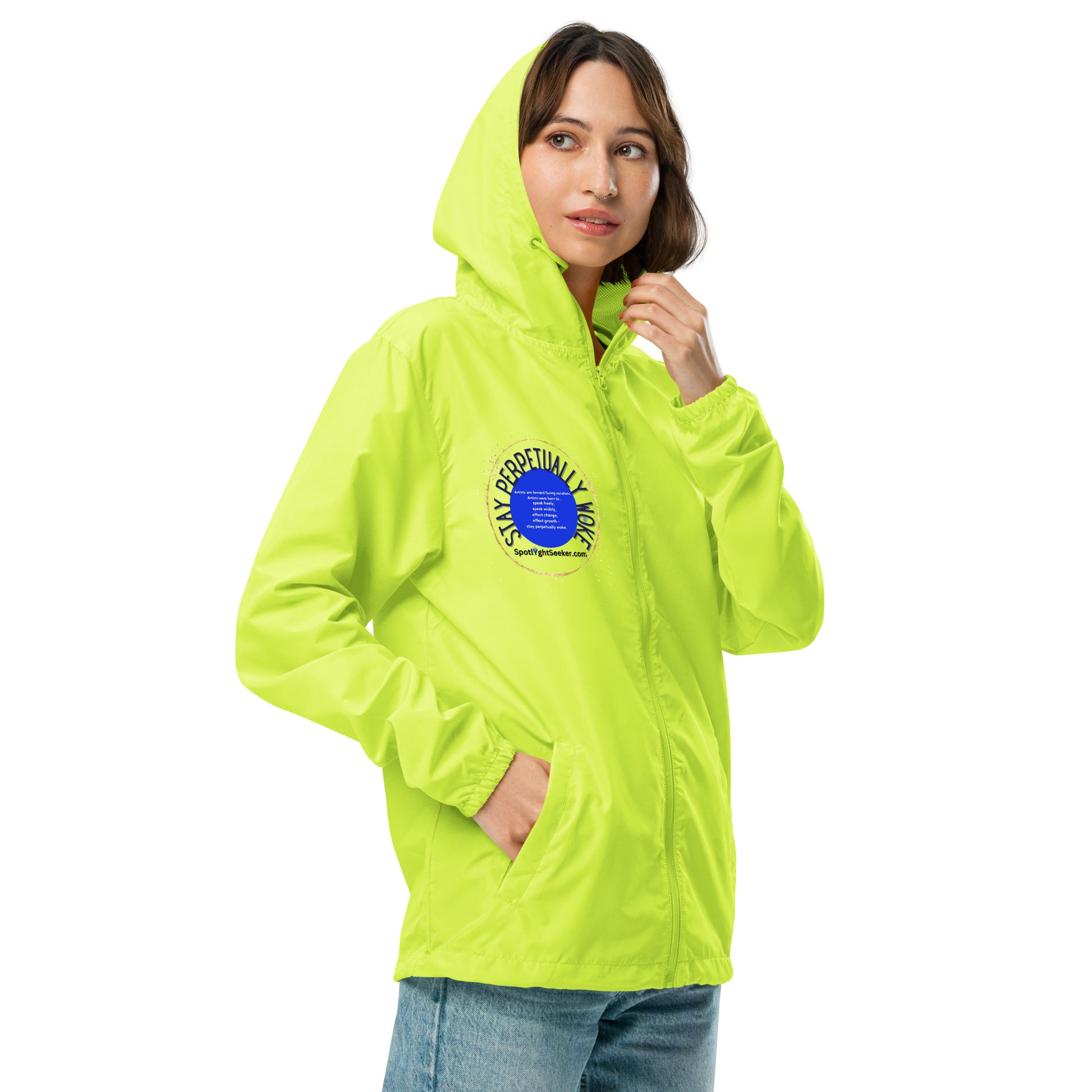 Stay Perpetually Woke' Artist Windbreaker - Embodying creativity, confidence, and artistic expression.