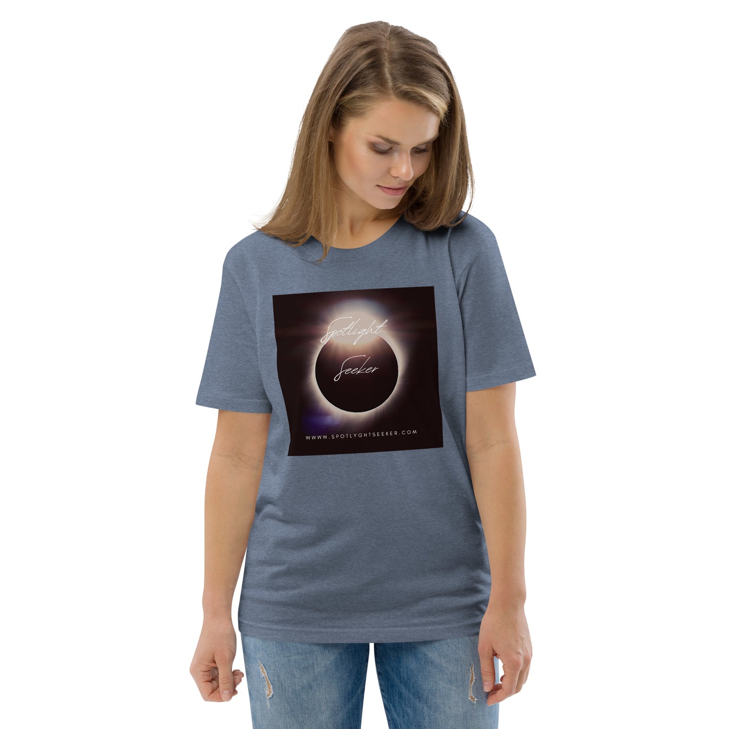 Cat Call Unisex Organic Cotton T-Shirt - Moonlit Spotlight