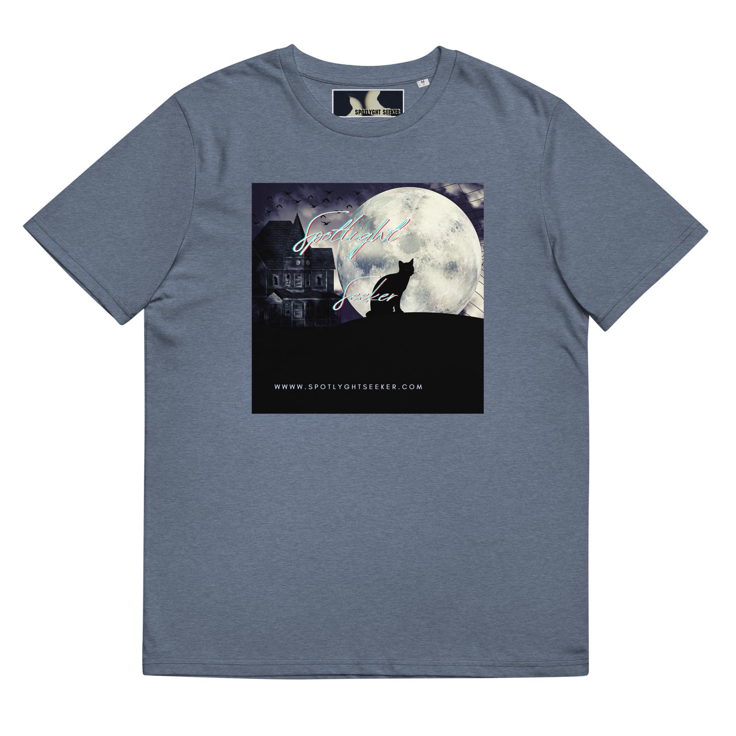 Cat Call Unisex Organic Cotton T-Shirt - Cat Moon