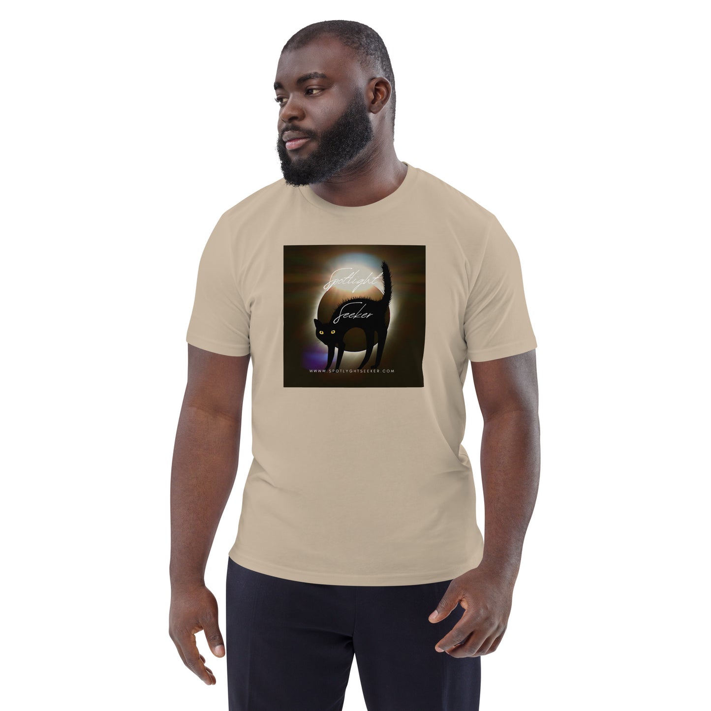 Cat Call Unisex Organic Cotton T-Shirt - Woke Kitty