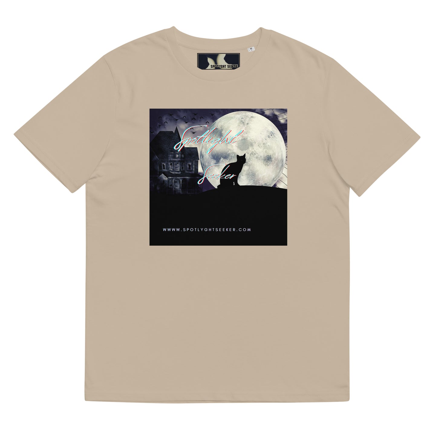 Cat Call Unisex Organic Cotton T-Shirt - Cat Moon