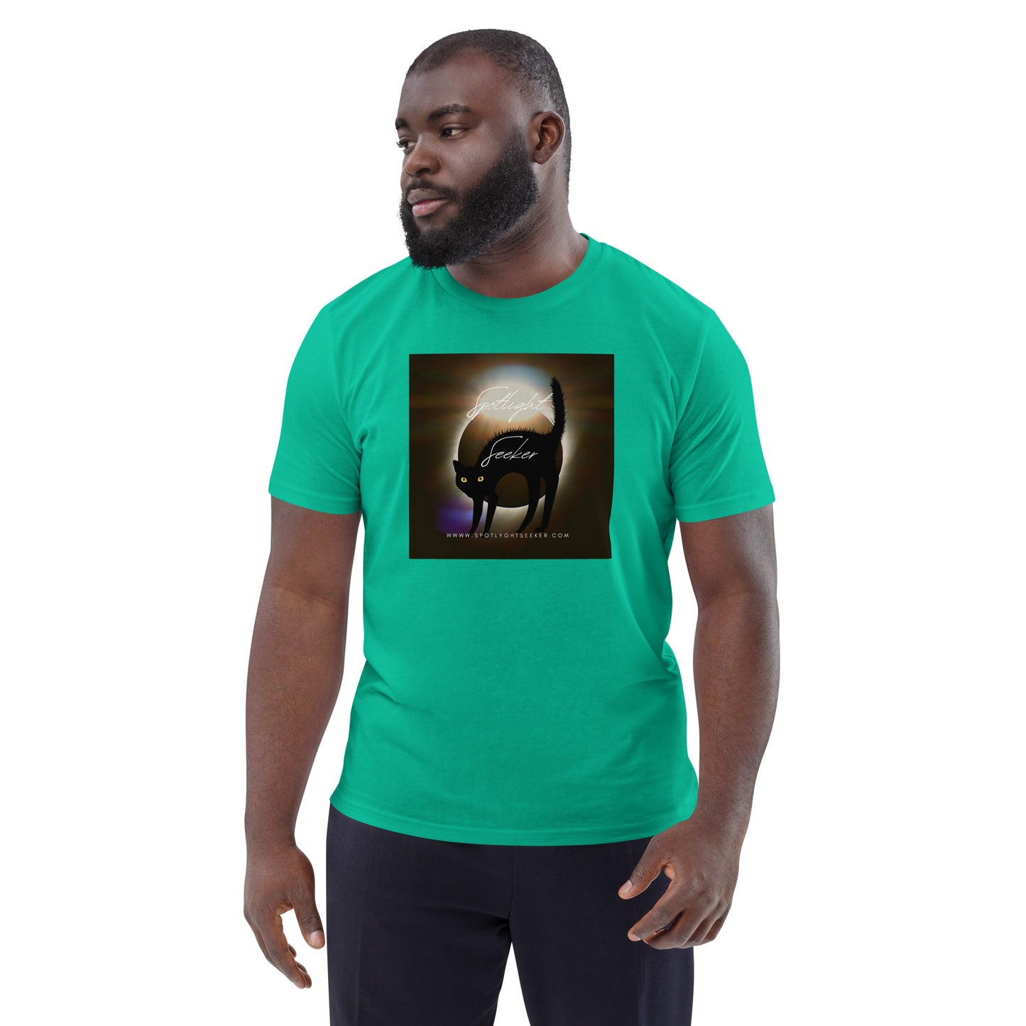 Cat Call Unisex Organic Cotton T-Shirt - Woke Kitty