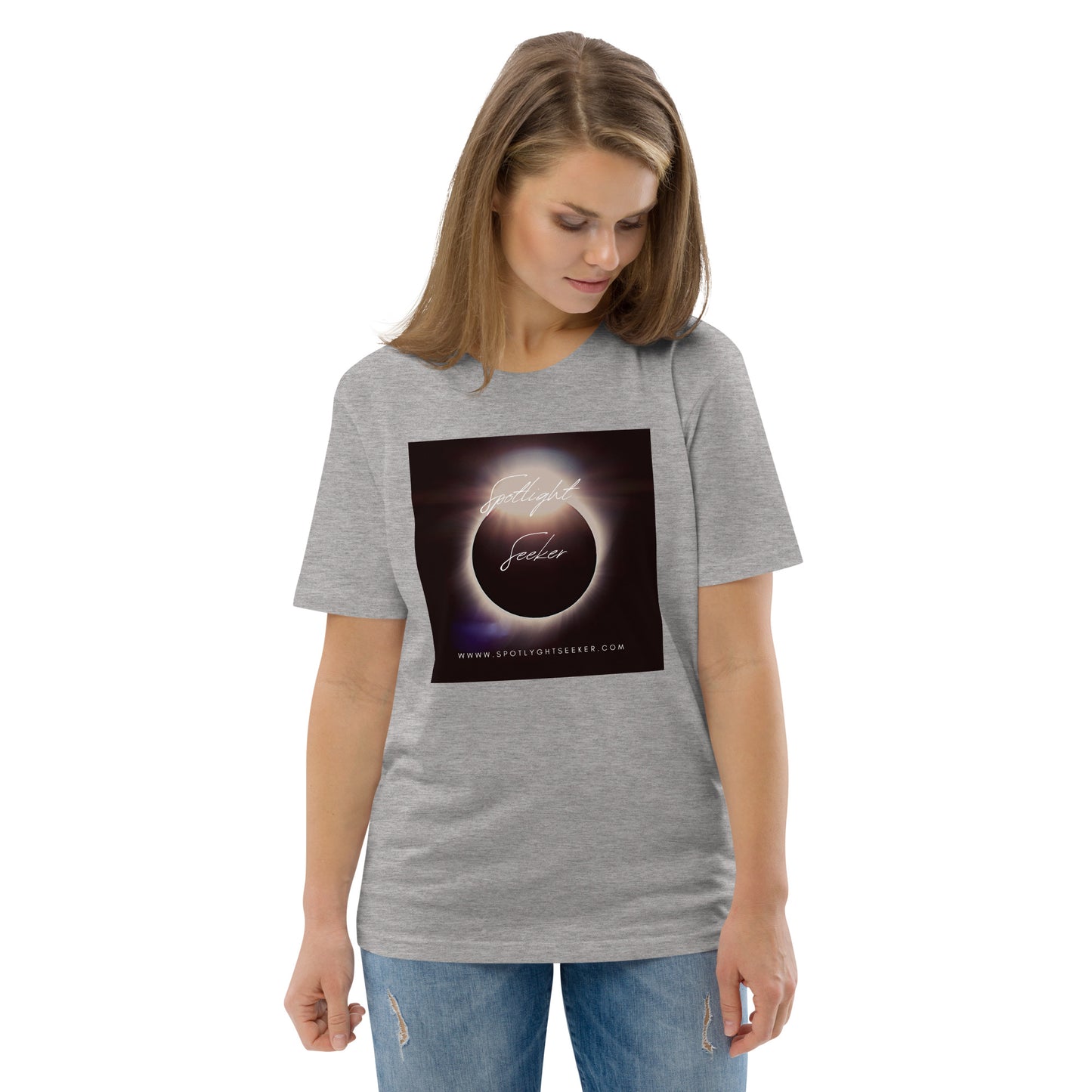 Cat Call Unisex Organic Cotton T-Shirt - Moonlit Spotlight