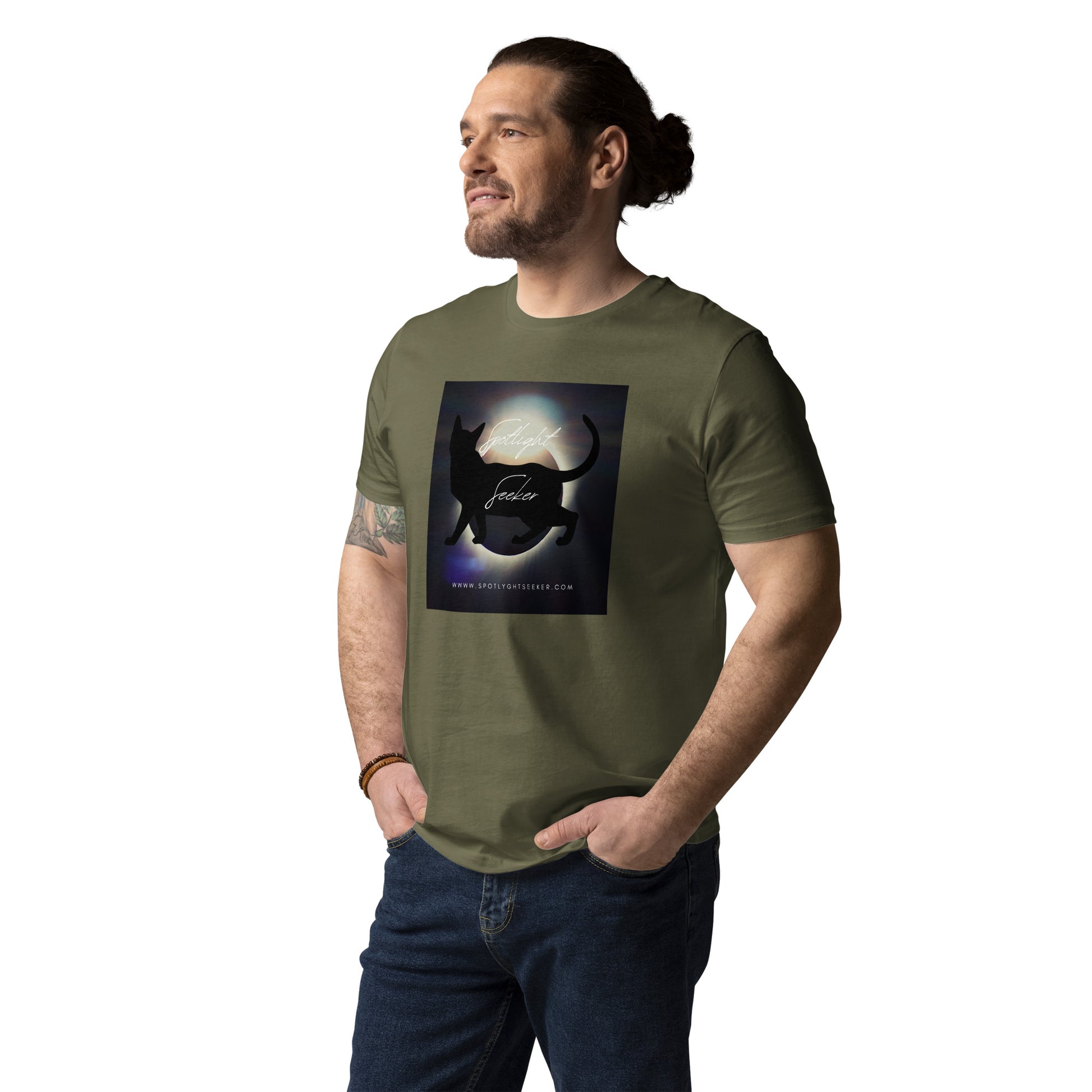Cat Call Unisex Organic Cotton T-Shirt - Success Around the Corner for the artist who seeks the spotlight