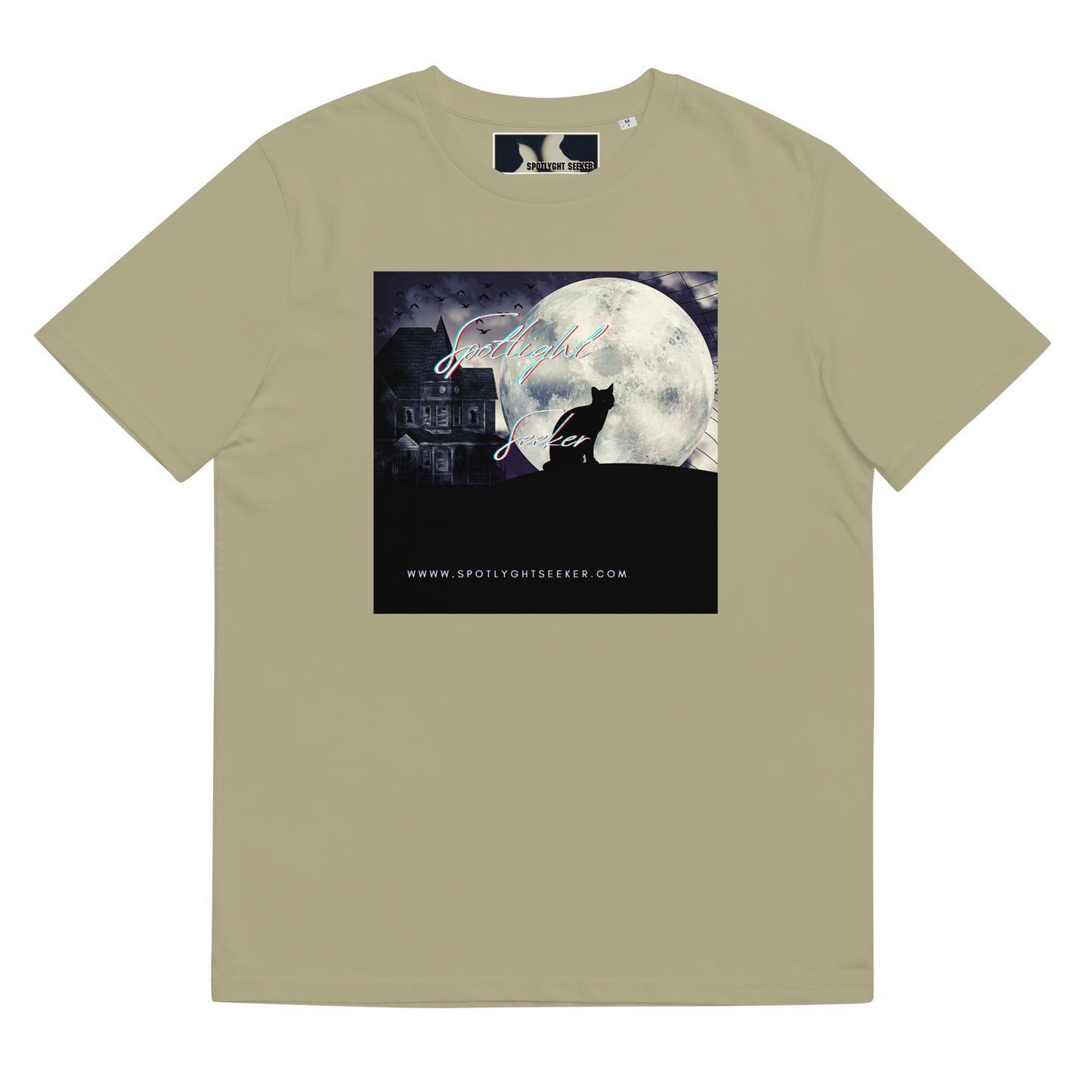 Cat Call Unisex Organic Cotton T-Shirt - Cat Moon
