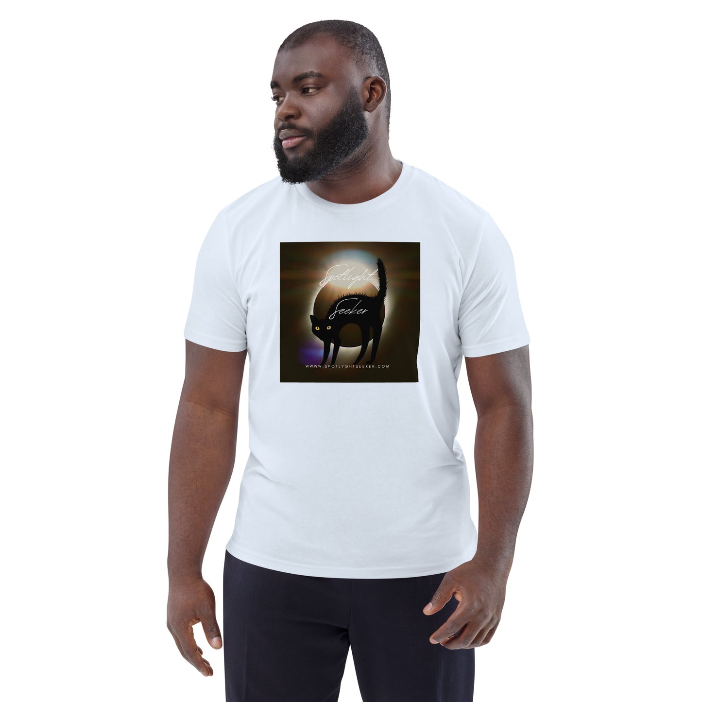 Cat Call Unisex Organic Cotton T-Shirt - Woke Kitty