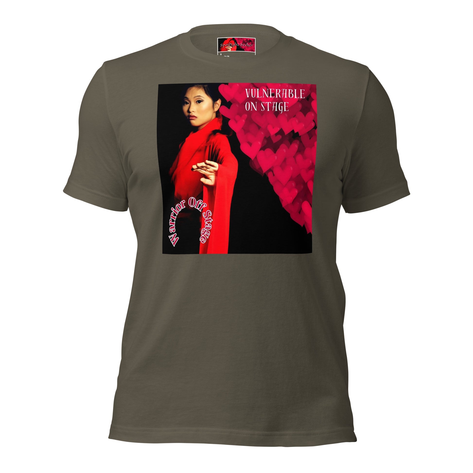 Unleash your artistic essence with the Vulnerable Warrior AFA Tee. Break free from perfectionism, embrace authenticity, and let your true artistry shine through with each wear.